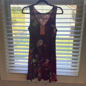 Brand new red floral dress.